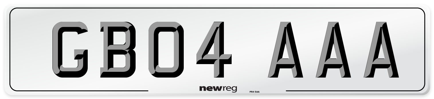GB04 AAA Number Plate from New Reg